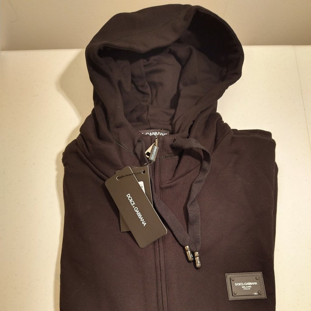 Dolce & Gabbana Black Hoodie Sweatsuit